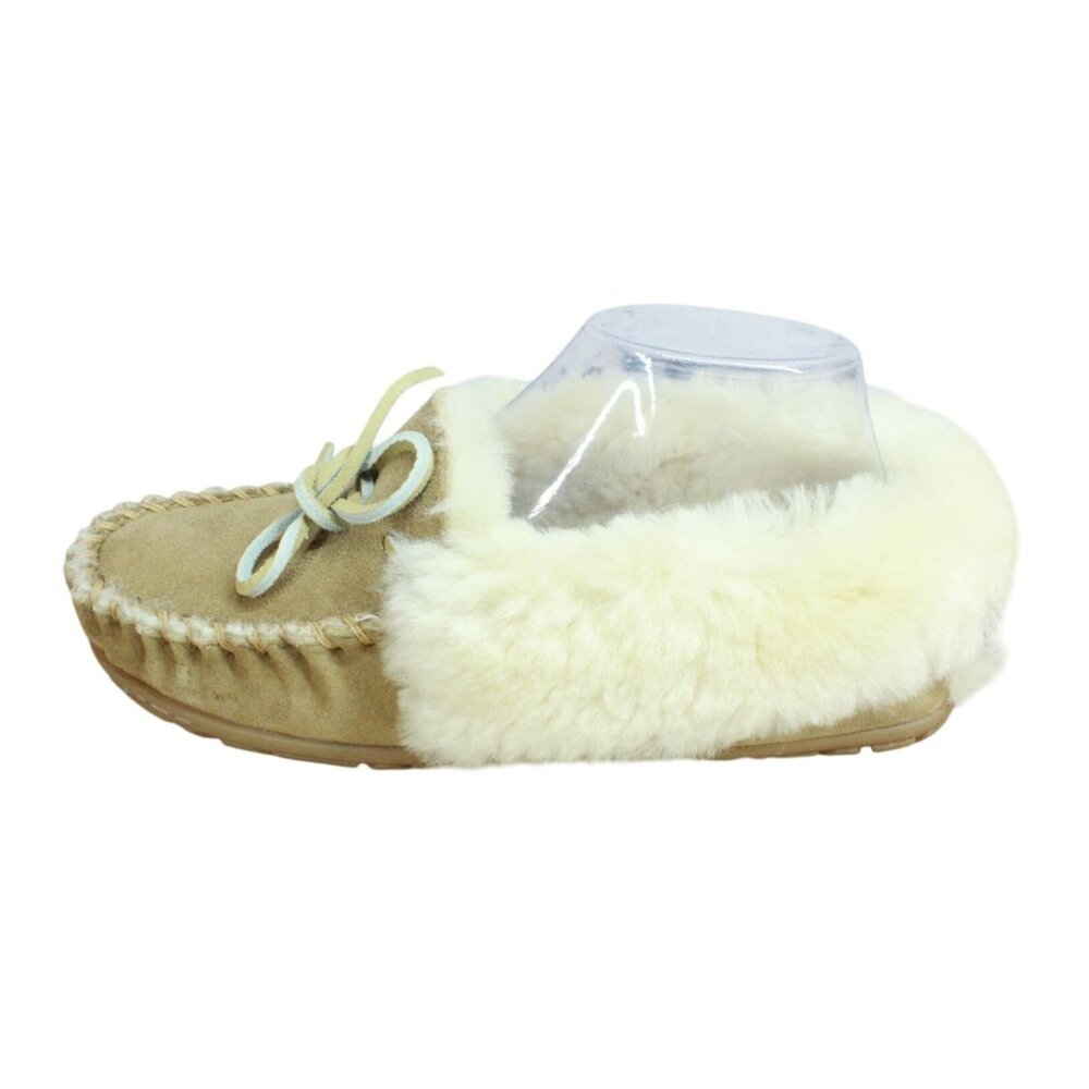 LL Bean Women's Wicked Good Moccasins Slippers Natural Size 7 Cozycore